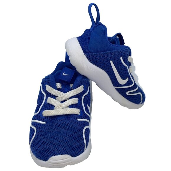 Nike Infant Running Shoes Size 4C Blue White 2018 Baby Toddler 844702-400 - Picture 8 of 11